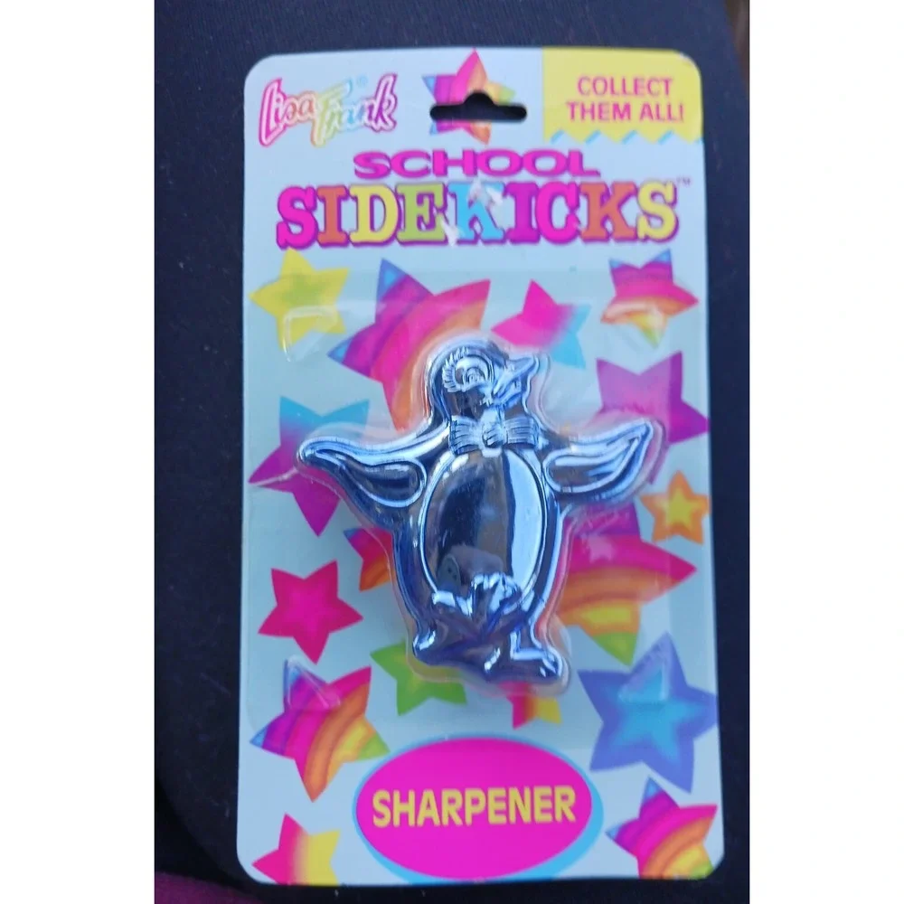 🐧90s‎ Lisa Frank School Sidekicks Sharpener Metallic Penguin in Box